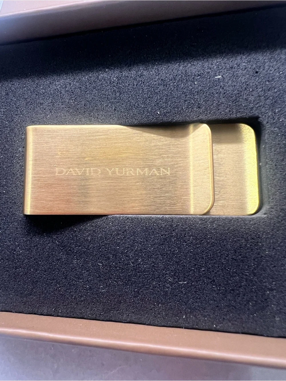 David Yurman Brushed Gold Money Clip